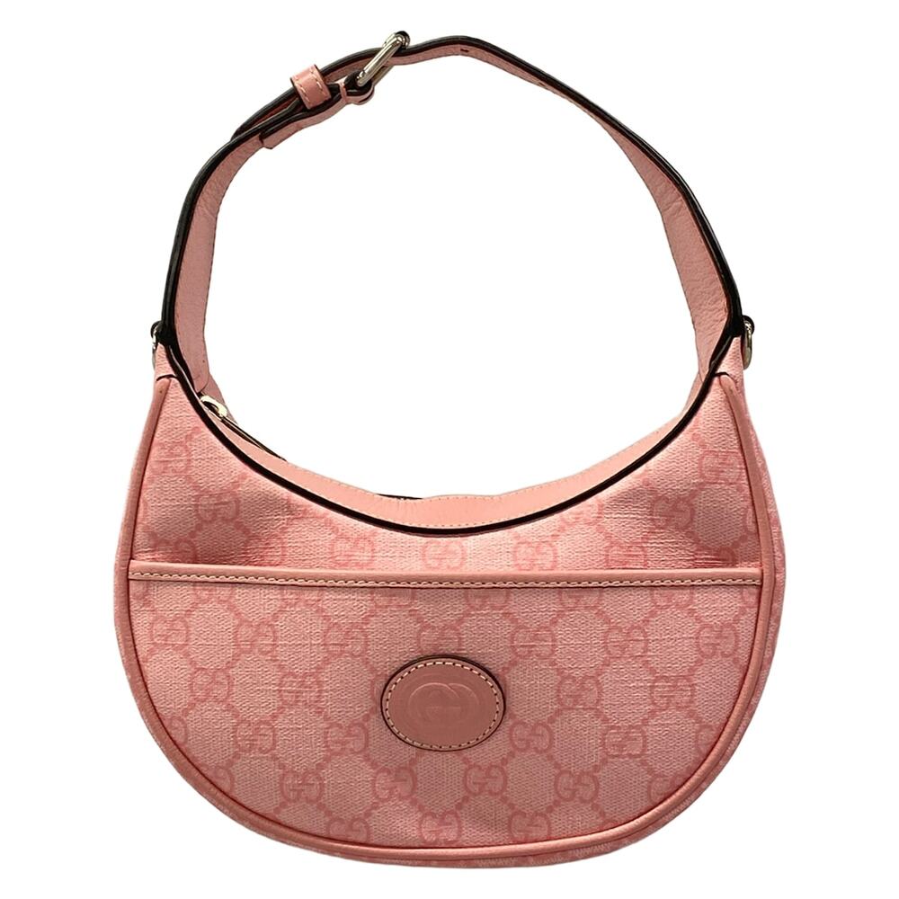 Gucci GG Half Moon Shape Mini Bag Handbag 726843 PVC Leather